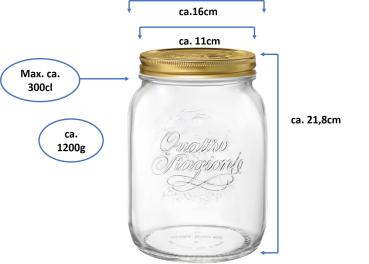 Preview: Quattro Stagioni Vorratsglas 3000ml - 3 Stück
